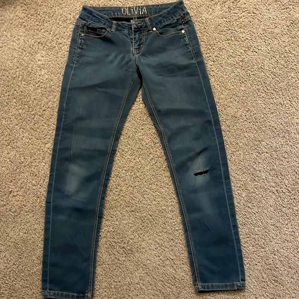 Dark blue skinny jeans